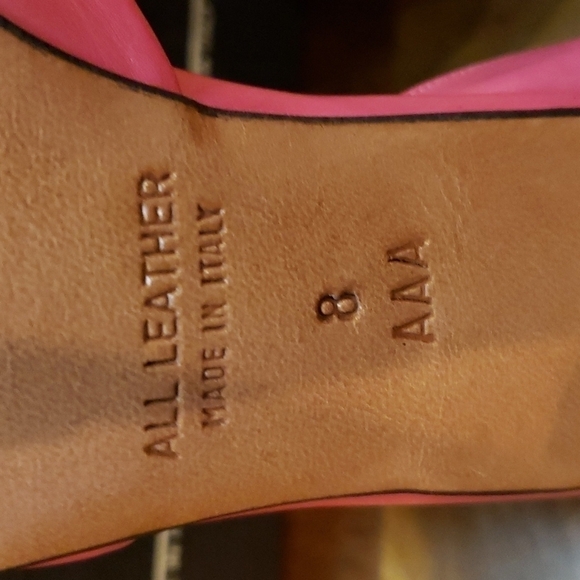 VINTAGE Maserati Coral Leather SlingBack Heels New in Box 8AAA Narrow Beautiful! - Picture 7 of 16